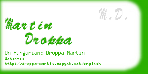 martin droppa business card